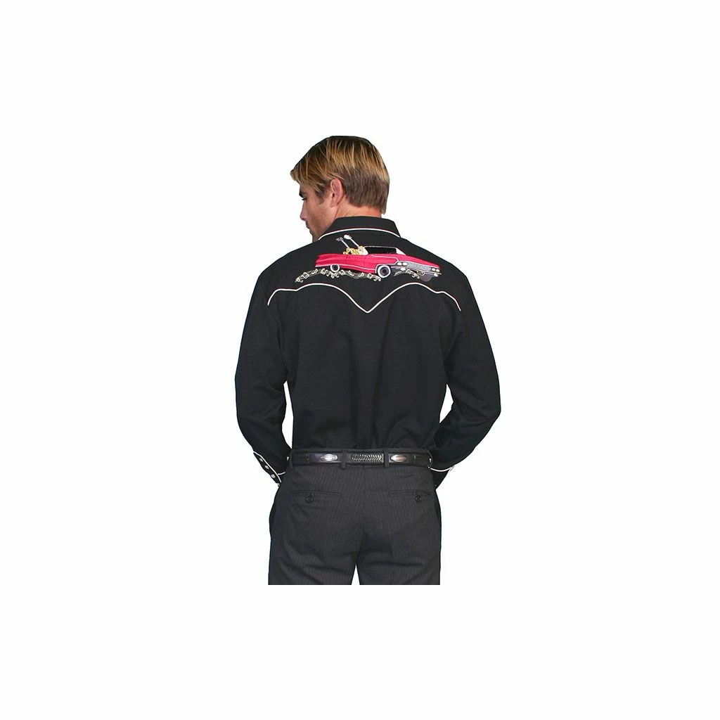 Scully Legends Men's Poly/Rayon Blend Snap Front Shirt, P-665-BLK-L 4 Scully Legends Men's Poly/Rayon Blend Snap Front Shirt, P-665-BLK-L - Image 2