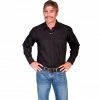 Scully Legends Men's Snap Front Shirt With Tonal Yokes Front and Back Embroidery, P-809-BLK-L 1 Scully Legends Men's Snap Front Shirt With Tonal Yokes Front and Back Embroidery, P-809-BLK-L -Deals Scully Store 1208320