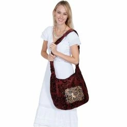 Scully Cantina Collection Soft Velvet Handbag, C47-AUB-ONE