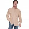 Scully Cantina Collection Men's Peruvian Cotton Button Front Long Sleeve Shirt, CM7-BLK-L 2 Scully Cantina Collection Men's Peruvian Cotton Button Front Long Sleeve Shirt, CM7-BLK-L -Deals Scully Store 1208791