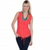 Scully Cantina Collection Women's 100% Peruvian Cotton Tank Top, PSL-058-BLK-L