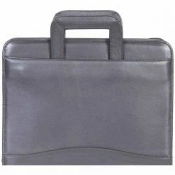 Scully Leather Genuine Leather 3-Ring Zip Binder with Drop Handles, 96Z-11-25-F