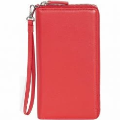 Scully Ladies' Genuine Leather Zip-Around Slim Clutch with Wrist Strap, 4005-11-20-F