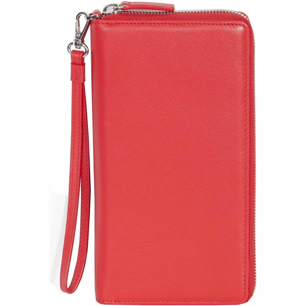 Scully Ladies' Genuine Leather Zip-Around Slim Clutch with Wrist Strap, 4005-11-20-F 3 Scully Ladies' Genuine Leather Zip-Around Slim Clutch with Wrist Strap, 4005-11-20-F