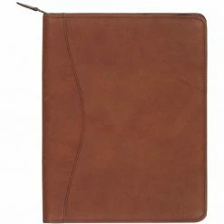 Scully Genuine Leather Zip Letter Pad, 8.5 x 11 in. , 5012Z-34-23-F