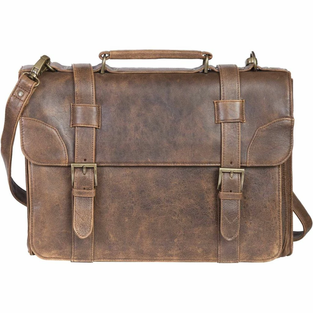 Scully Leather Lamb Leather Satchel Briefcase, 602-10-29-F 3 Scully Leather Lamb Leather Satchel Briefcase, 602-10-29-F