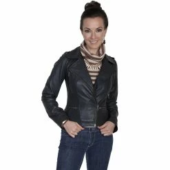 Scully Leather Lamb Jacket, Adjustable Belts, 3 Pockets, L249-11-XXL