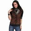 Scully Honey Creek Women's Lightweight Faux Shearling Vest, 8006-CHK-XXL