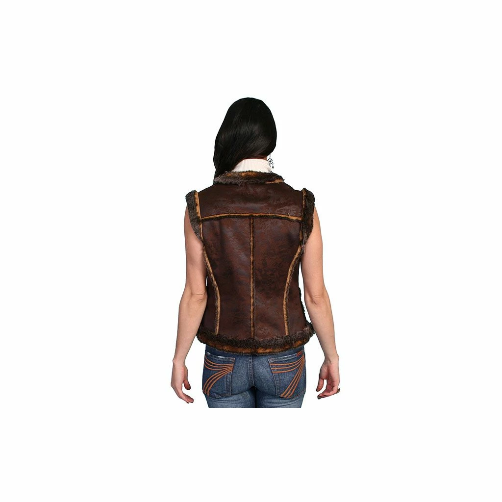 Scully Honey Creek Women's Faux Shearling Vest, 8007-ESP 4 Scully Honey Creek Women's Faux Shearling Vest, 8007-ESP - Image 2