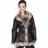 Scully Honey Creek Women's Mottled Faux Shearling Jacket, 8013-DBN-XXL