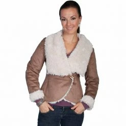 Scully Women's Honey Creek Oversized Jacket, 100% Polyester, Faux Suede, 8035-HAZ-XXL